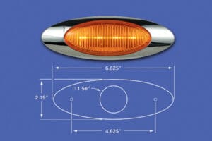 M1 Amber LED Turn Signal Light With Bezel MD8547